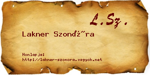 Lakner Szonóra névjegykártya